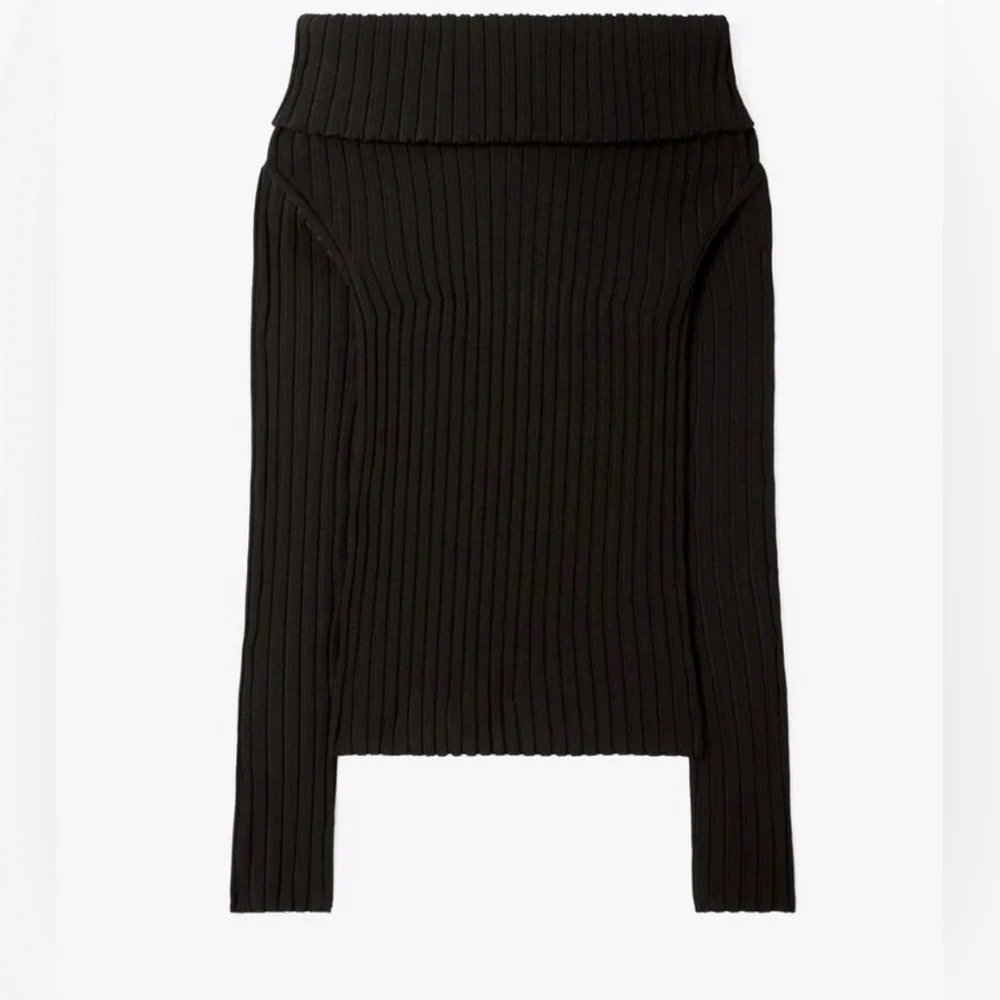 Tory Burch black off the shoulder sweater size medium - Picture 1 of 5
